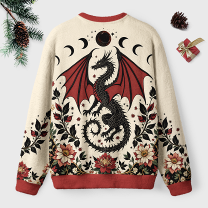 Pagewings Book Dragon Unisex Ugly Light Knit Sweatshirt