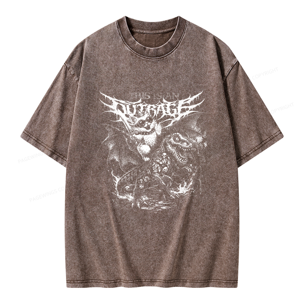 Pagewings This Is An Outrage Unisex Washed T-shirt