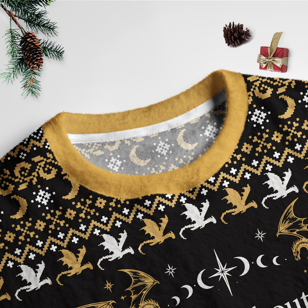 [Copy]Pagewings Book Dragon Unisex Ugly Light Knit Sweatshirt