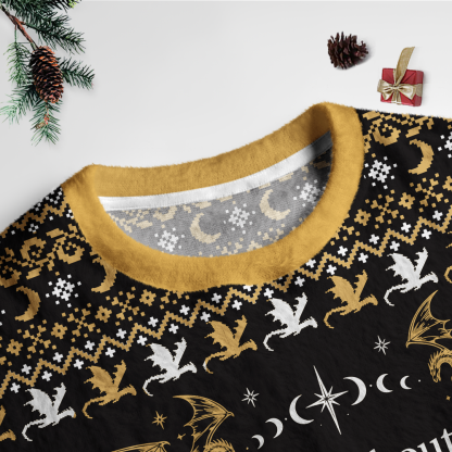 [Copy]Pagewings Book Dragon Unisex Ugly Light Knit Sweatshirt