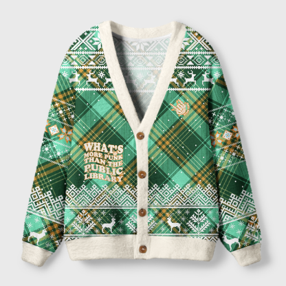 Pagewings What’s More Punk Than The Public Library Light Knit Unisex Cardigan Sweaters