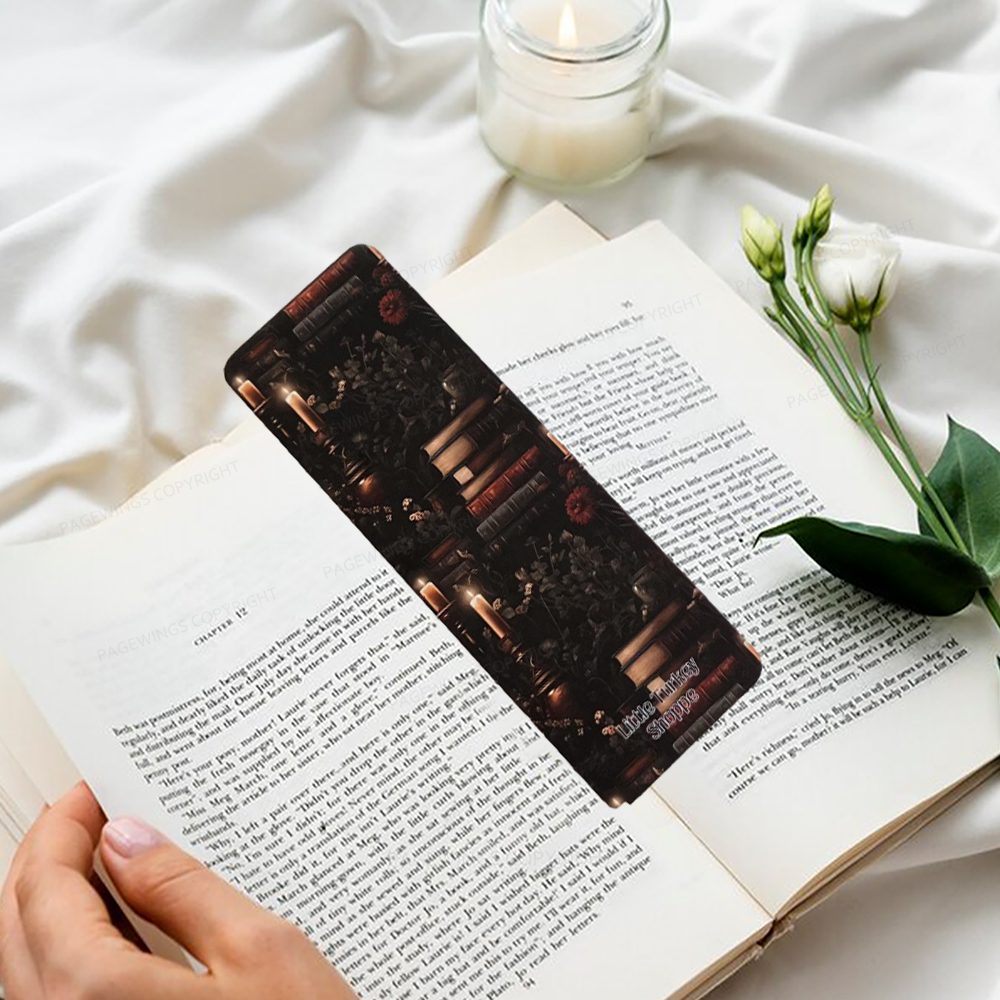 Pagewings Dark Floral Bookmark