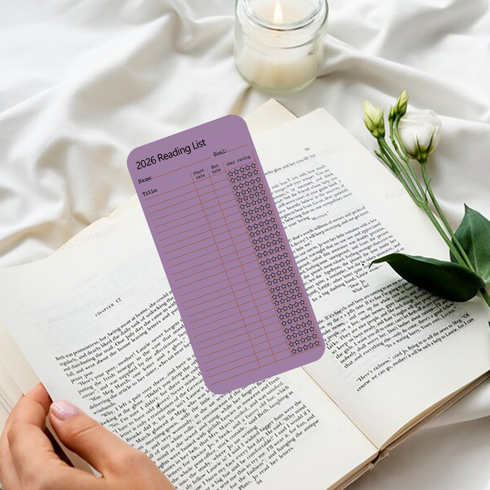 Pagewings 2026 Reading List Bookmark