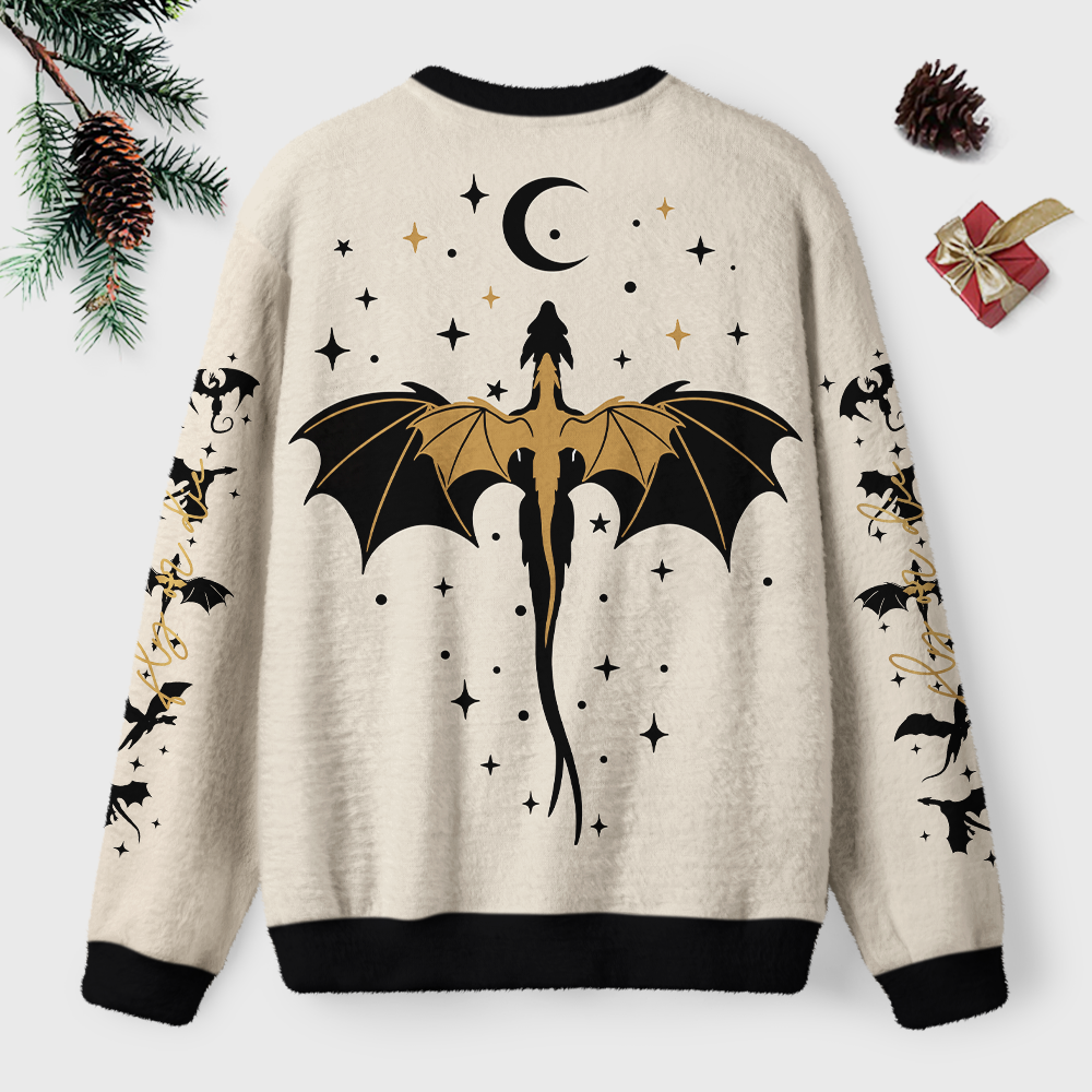 Pagewings Book Dragon Unisex Ugly Light Knit Sweatshirt