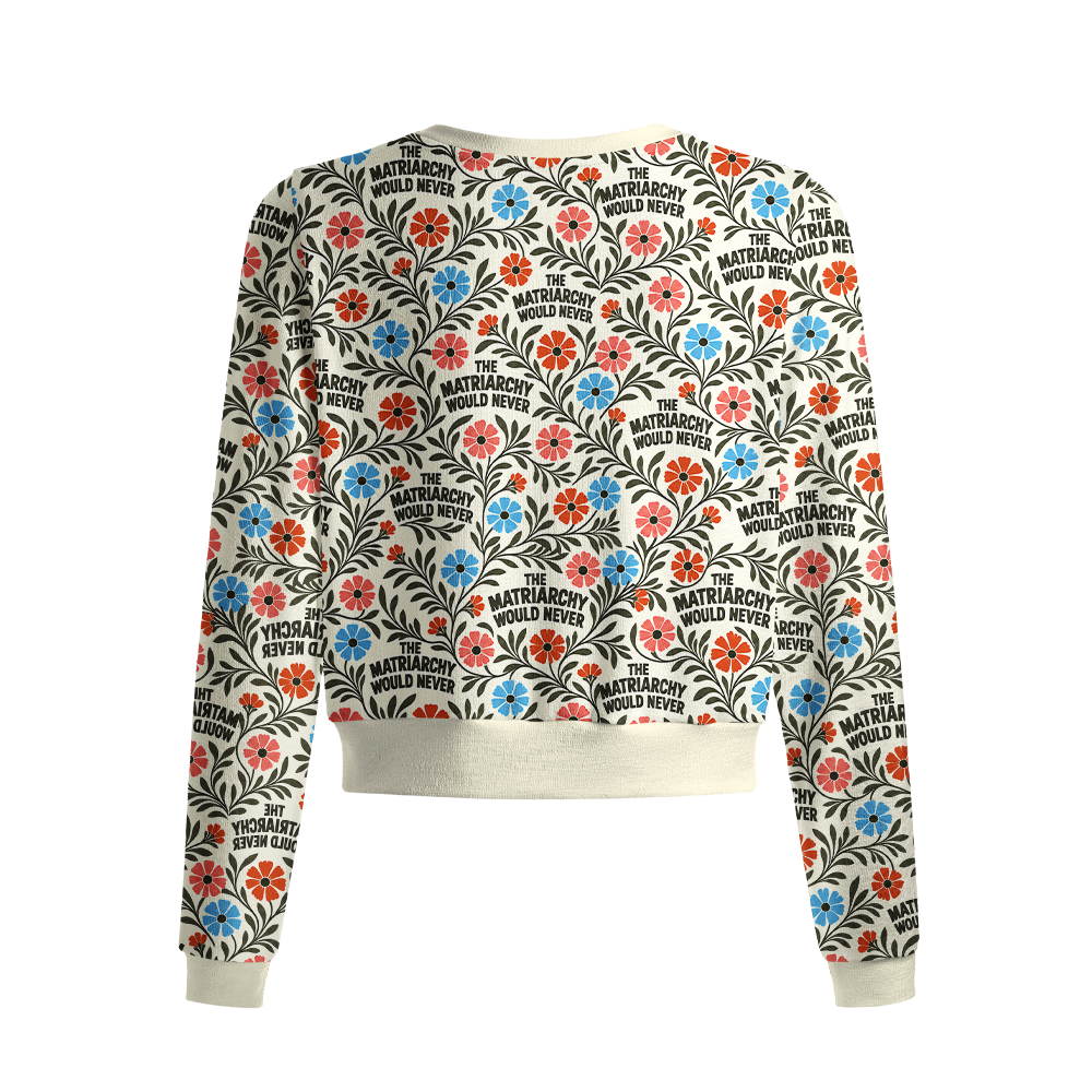 Pagewings The Matriarchy Would Never Crew Neck Cardigan Sweaters