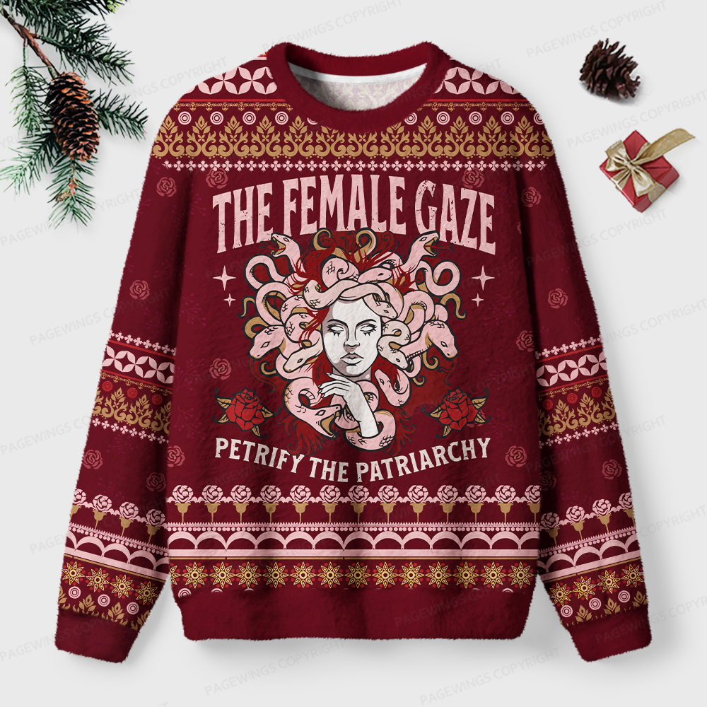 Pagewings Female Gaze Unisex Ugly Light Knit Sweatshirt