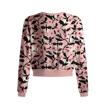 Pagewings Book Dragon Crew Neck Cardigan Sweaters