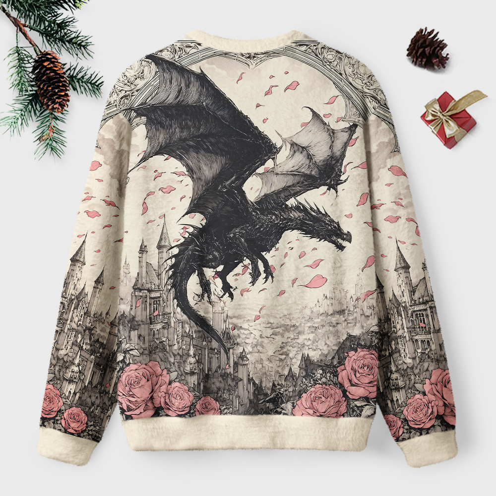 Pagewings Book Dragon Unisex Ugly Light Knit Sweatshirt