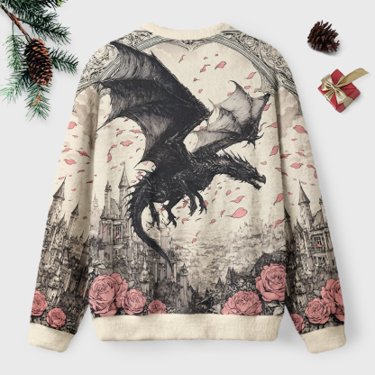 Pagewings Book Dragon Unisex Ugly Light Knit Sweatshirt