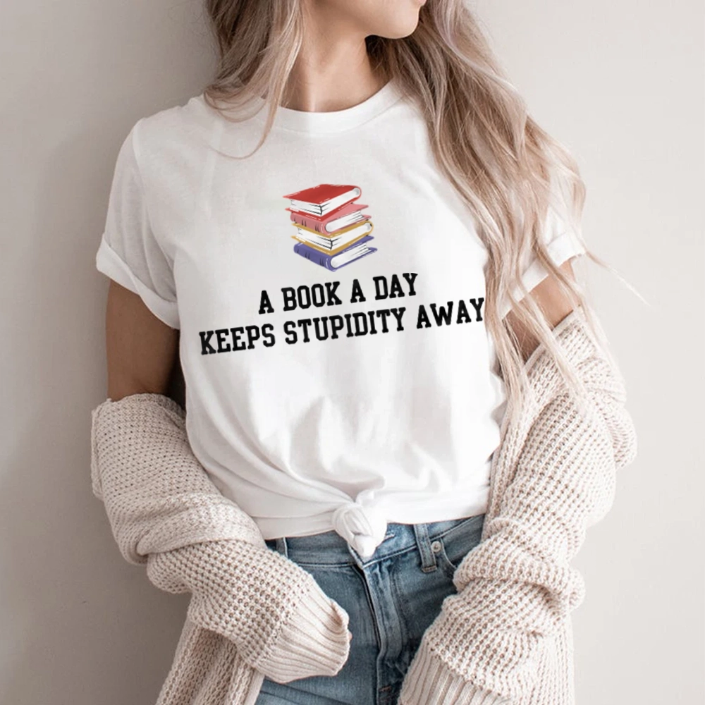 Pagewings A Book A Day Keeps Stupidity Away Unisex Classic T-shirt