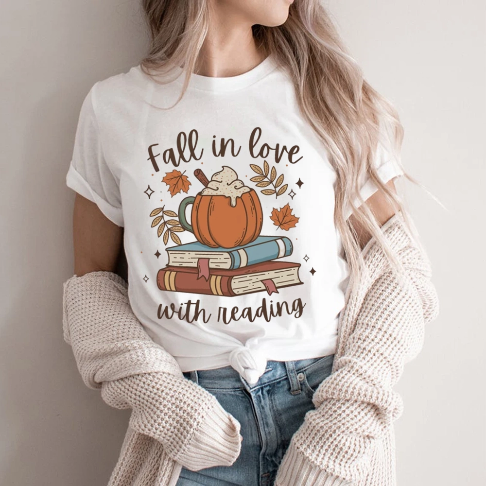 Pagewings Thanksgiving Fall in Love with Reading Unisex Classic T-shirt