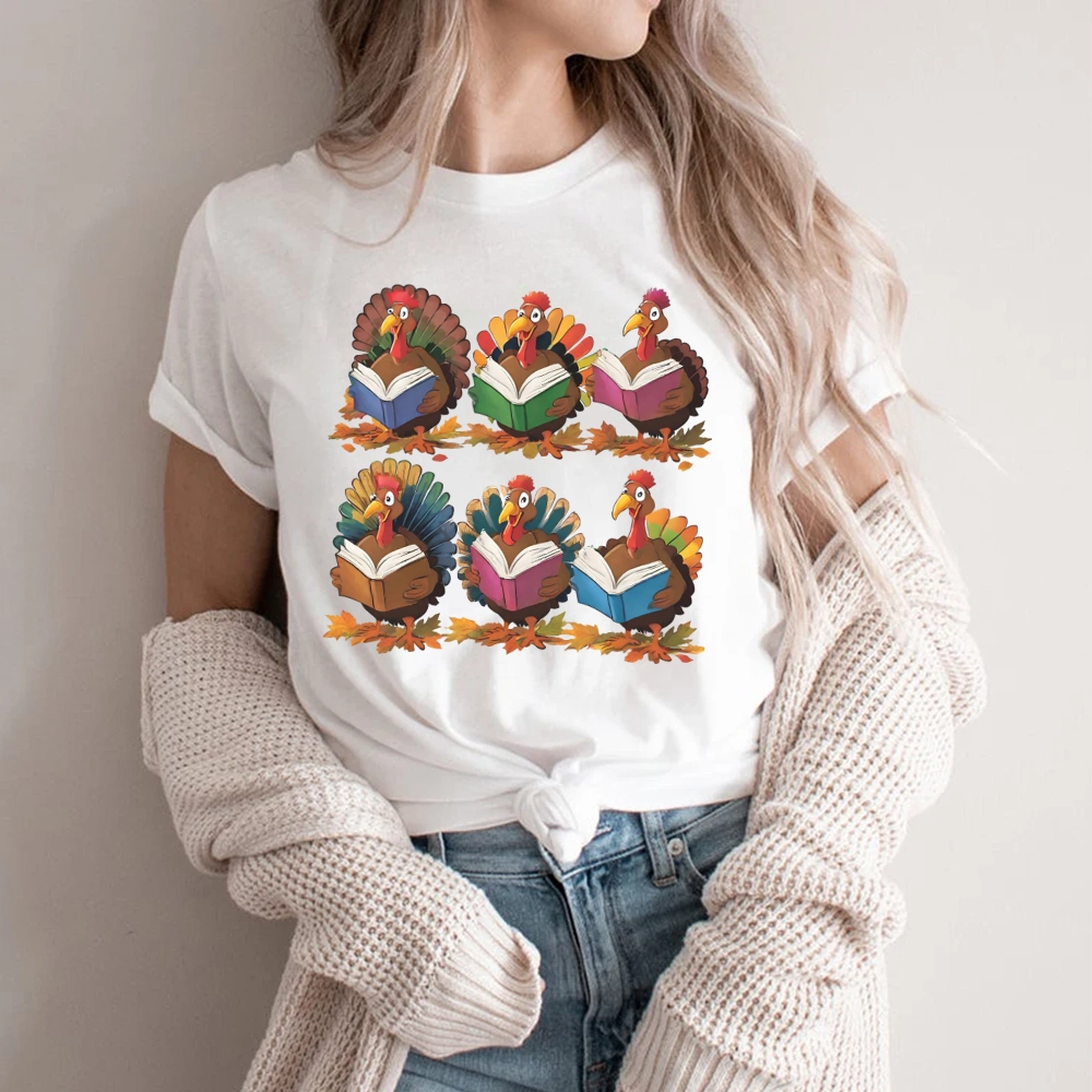 Pagewings Thanksgiving Fall Reading Turkey Unisex Classic T-shirt