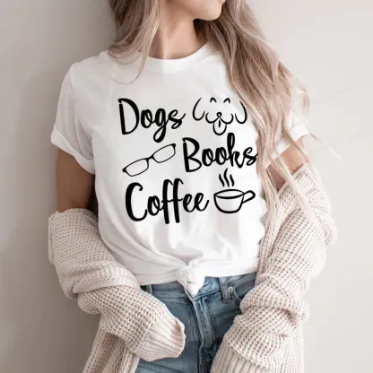 Pagewings Dogs Books Coffee Unisex Classic T-shirt
