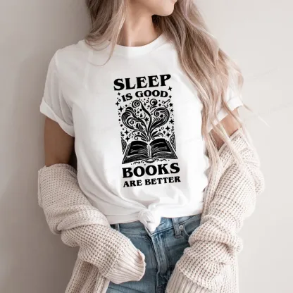 Pagewings Sleep is Good Books are Better Unisex Classic T-shirt