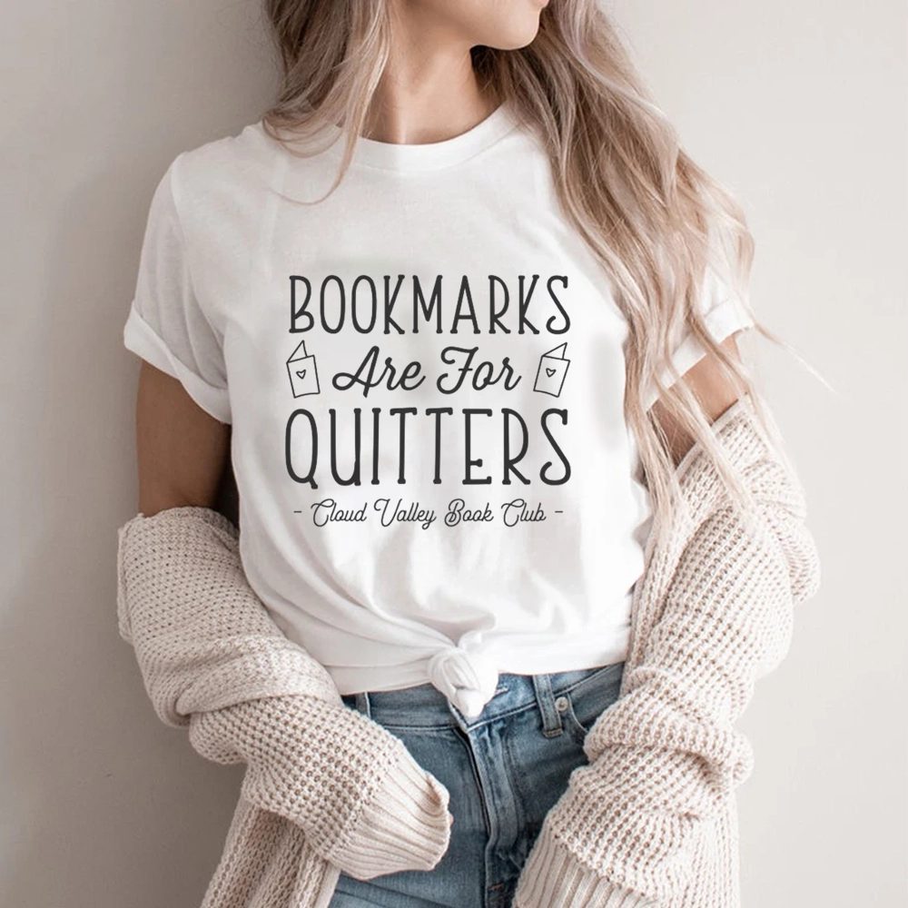 Pagewings Bookmarks Are For Quitters Personalised Book Club Unisex Classic T-shirt