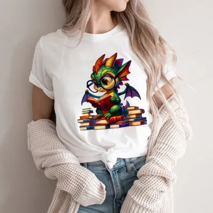 Pagewings Dragon And Books Unisex Classic T-shirt