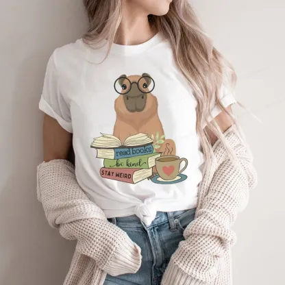 Pagewings Capybara Reading Unisex Classic T-shirt
