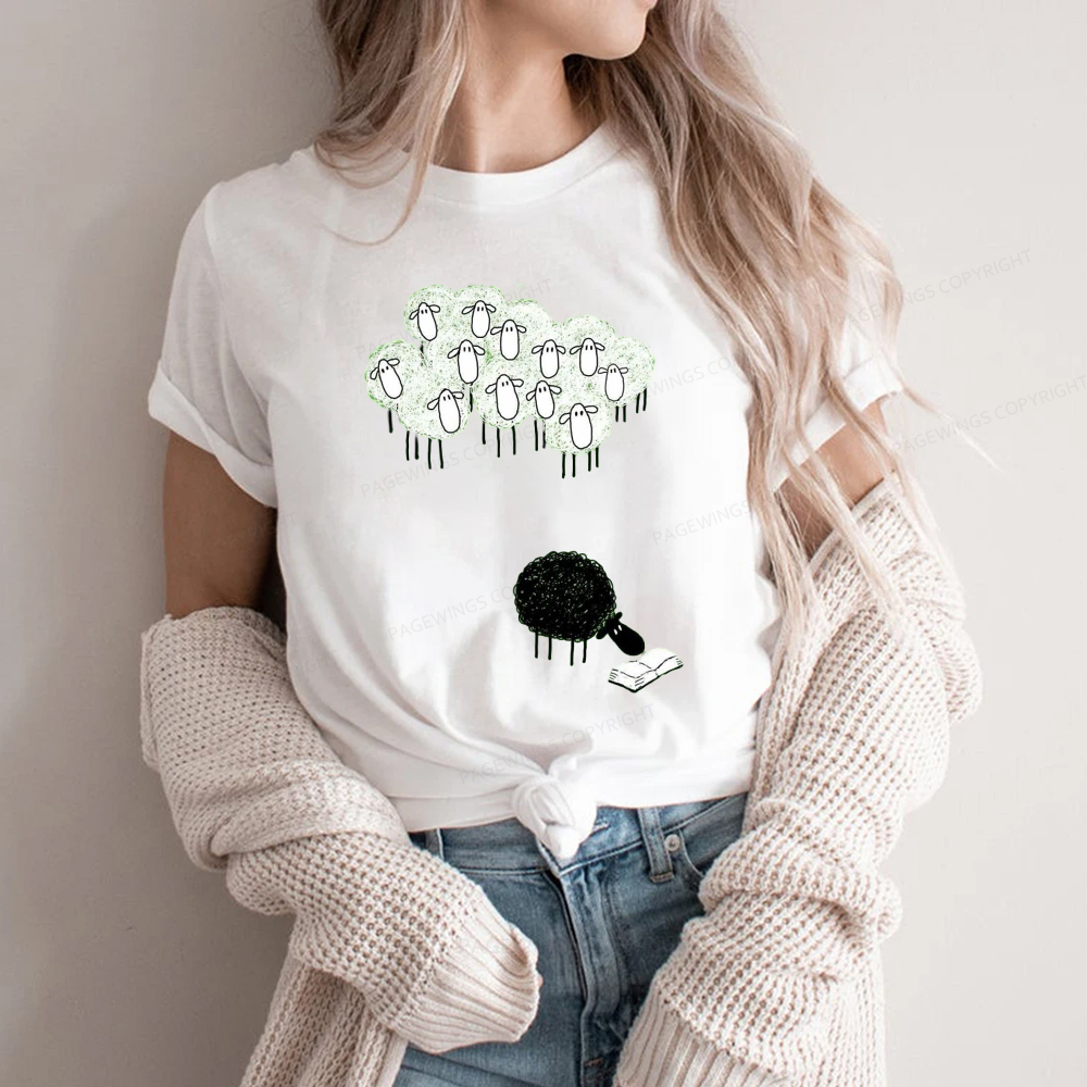 Pagewings Reading Fluffy Flock Unisex Classic T-shirt
