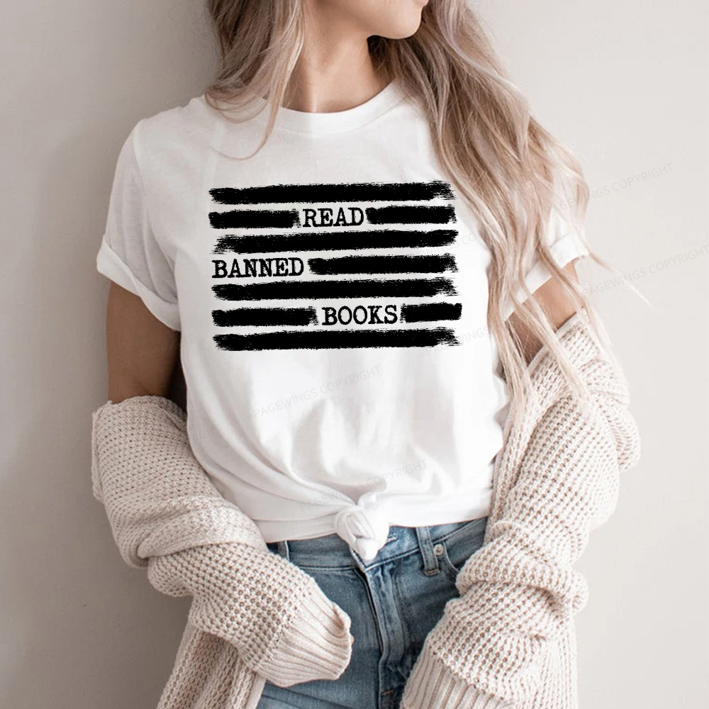 Pagewings Read Banned Books Bookworm Librarian Unisex Classic T-shirt