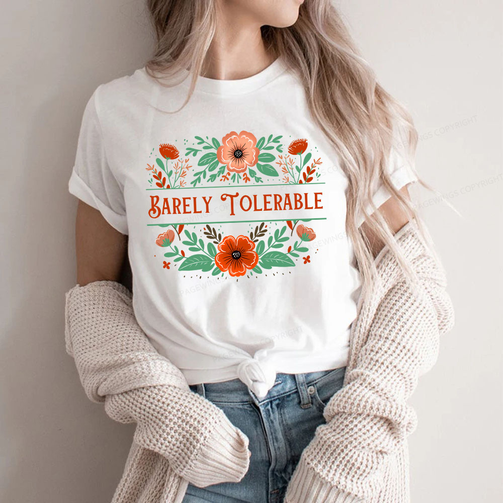 Pagewings Barely Tolerable Book Lover Bookish Unisex Classic T-shirt
