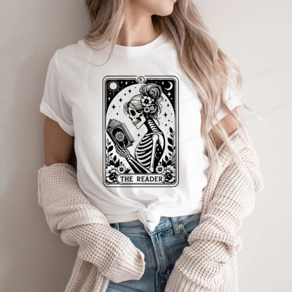 Pagewings Tarot Lover Gift Halloween Skeleton Tee Unisex Classic T-shirt