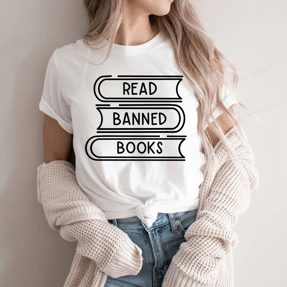 Pagewings Read Banned Books Stack Unisex Tee Unisex Classic T-shirt