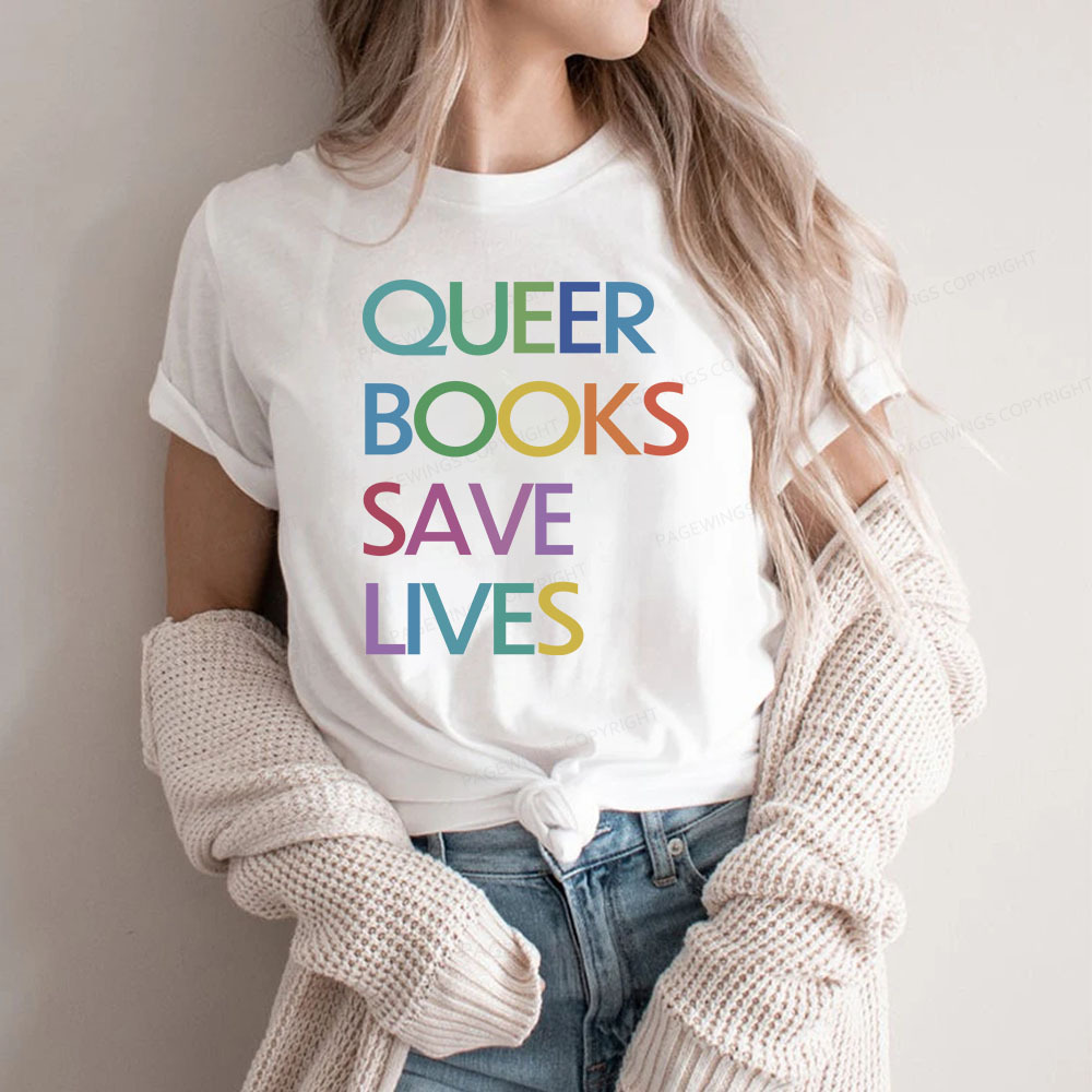 Pagewings Queer Books Save Lives Unisex Classic T-shirt