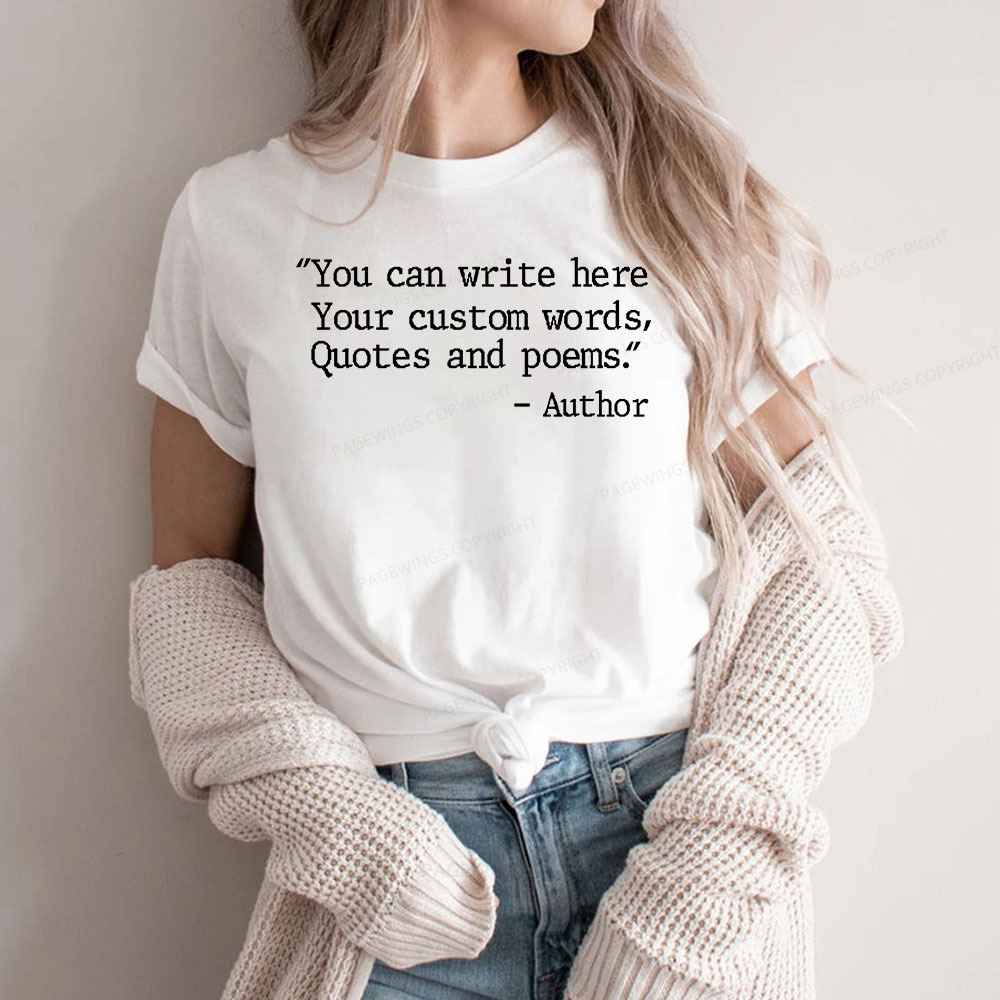 Pagewings Personalized Quote Unisex Classic T-shirt