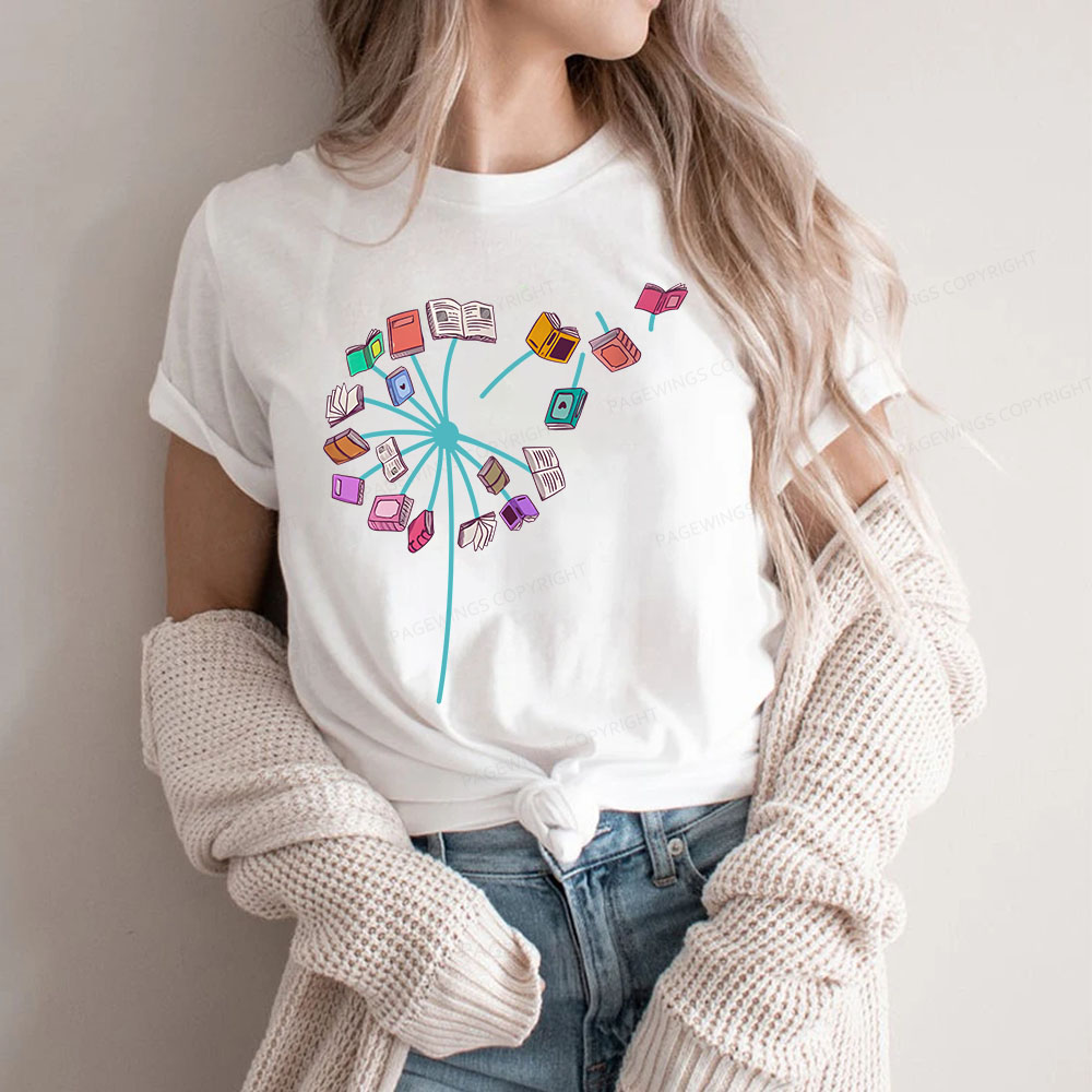 Pagewings Book lover Book flower Reading Fans Unisex Classic T-shirt