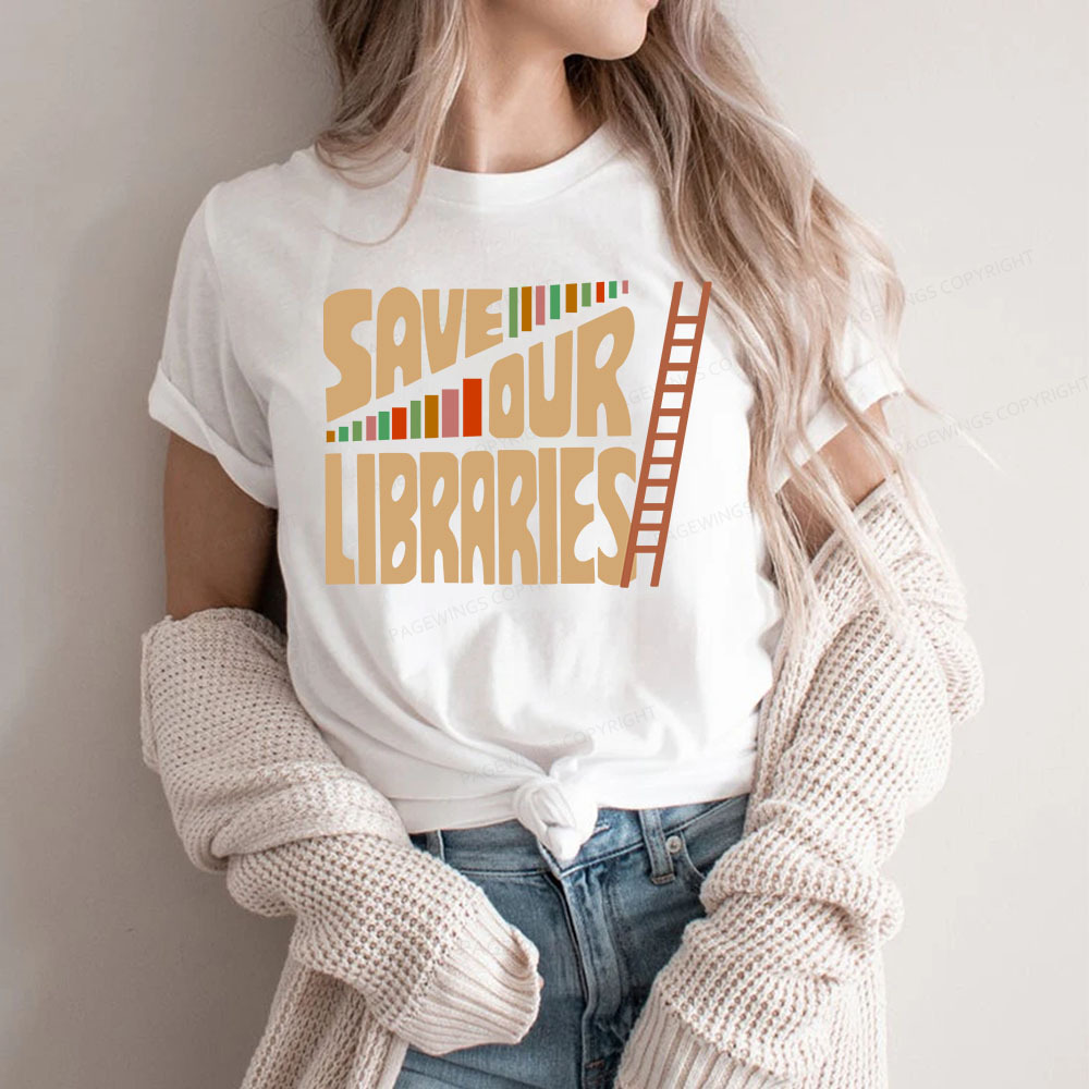 Pagewings Save Our Librarys For Keeping Reading Unisex Classic T-shirt