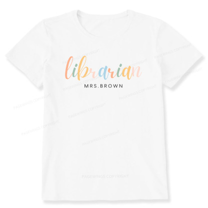 Pagewings Personalized Gift for Librarian Unisex Classic T-shirt