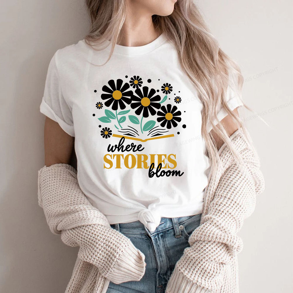 Pagewings Where Stories Bloom Unisex Tee Unisex Classic T-shirt