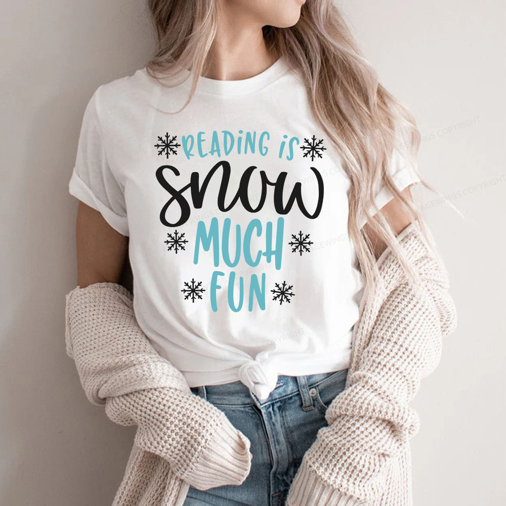 Pagewings Reading Is Snow Much Fun Unisex Classic T-shirt