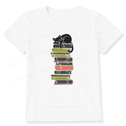 Pagewings Books And Cat Unisex Classic T-shirt