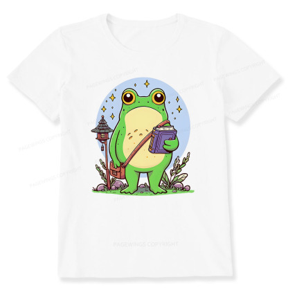 Pagewings Frog Reading Book Unisex Classic T-shirt