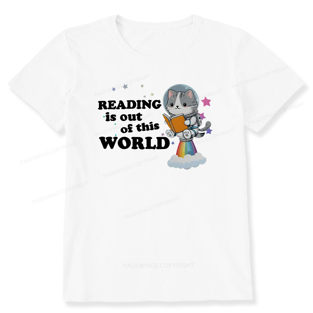 Pagewings Cat Reading in Space Unisex Classic T-shirt