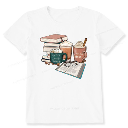Pagewings Books Lover Coffee Unisex Classic T-shirt