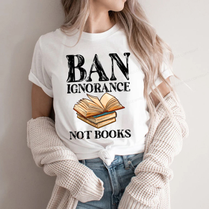 Pagewings Ban Ignorance Not Books Unisex Classic T-shirt
