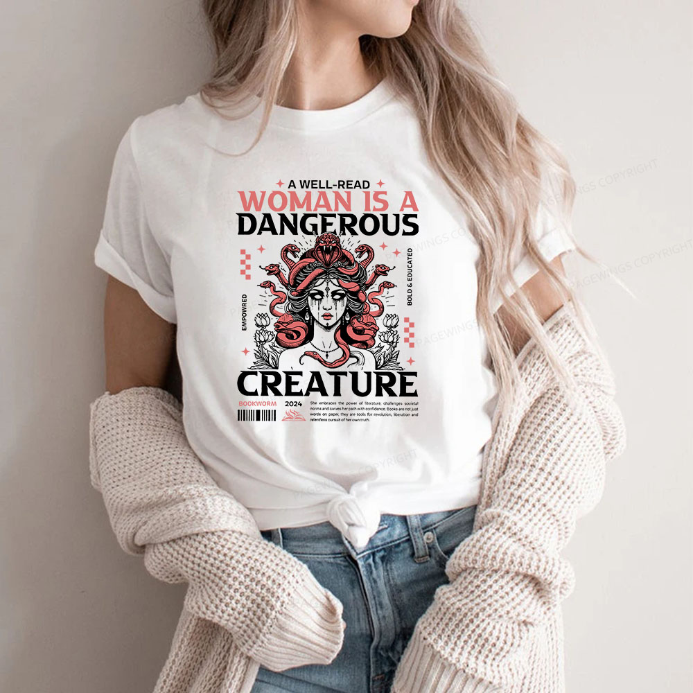 Pagewings A Well-Read Woman is A Dangerous Creature Unisex Classic T-shirt