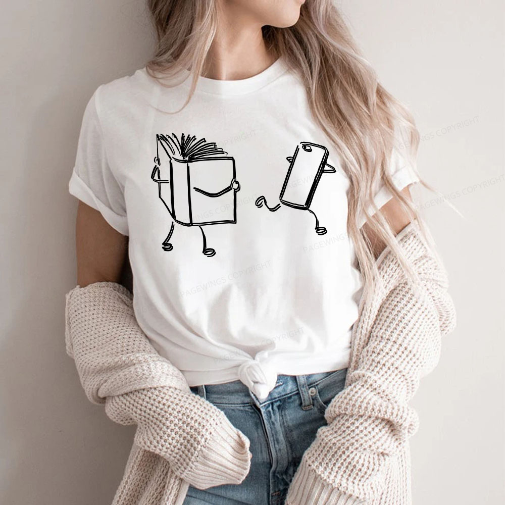 Pagewings Books Win Over Phones Unisex Classic T-shirt