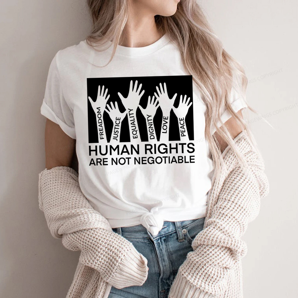 Pagewings Human Rights Are Not Negotiable Shirt Unisex Classic T-shirt