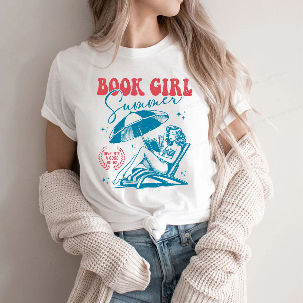 Pagewings Book Girl Summer  Unisex Classic T-shirt