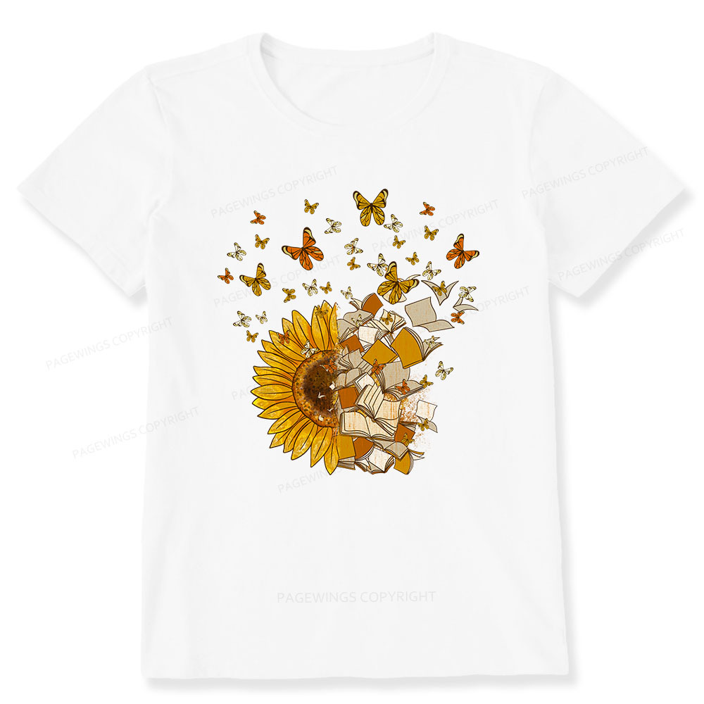 Pagewings Sunflower And Book Harmony Unisex Classic T-shirt
