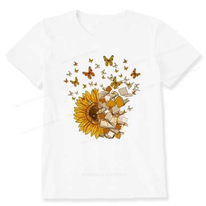 Pagewings Sunflower And Book Harmony Unisex Classic T-shirt