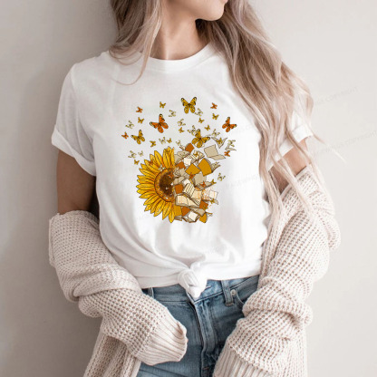 Pagewings Sunflower And Book Harmony Unisex Classic T-shirt