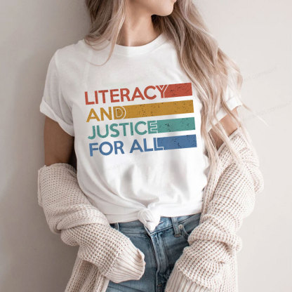 Pagewing Literacy and Justice For All  Unisex Classic T-shirt