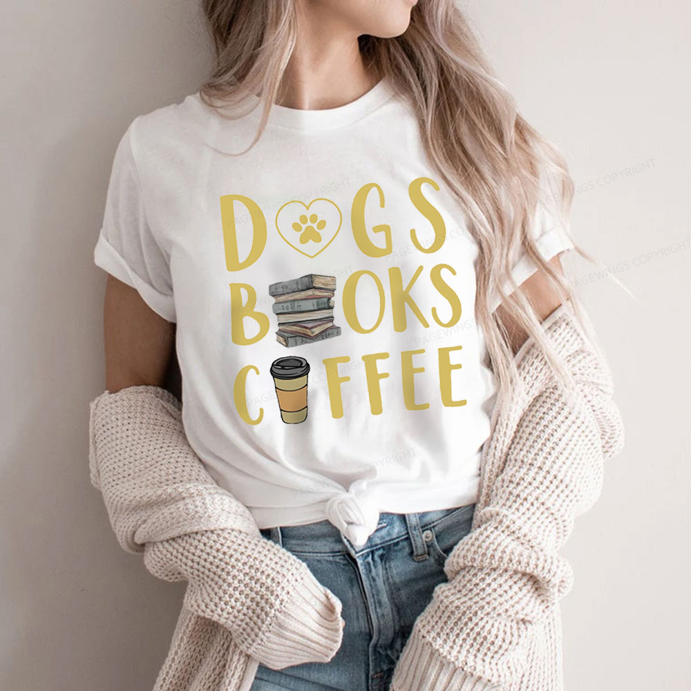 Pagewing Dogs, Books, Coffee Unisex Classic T-shirt