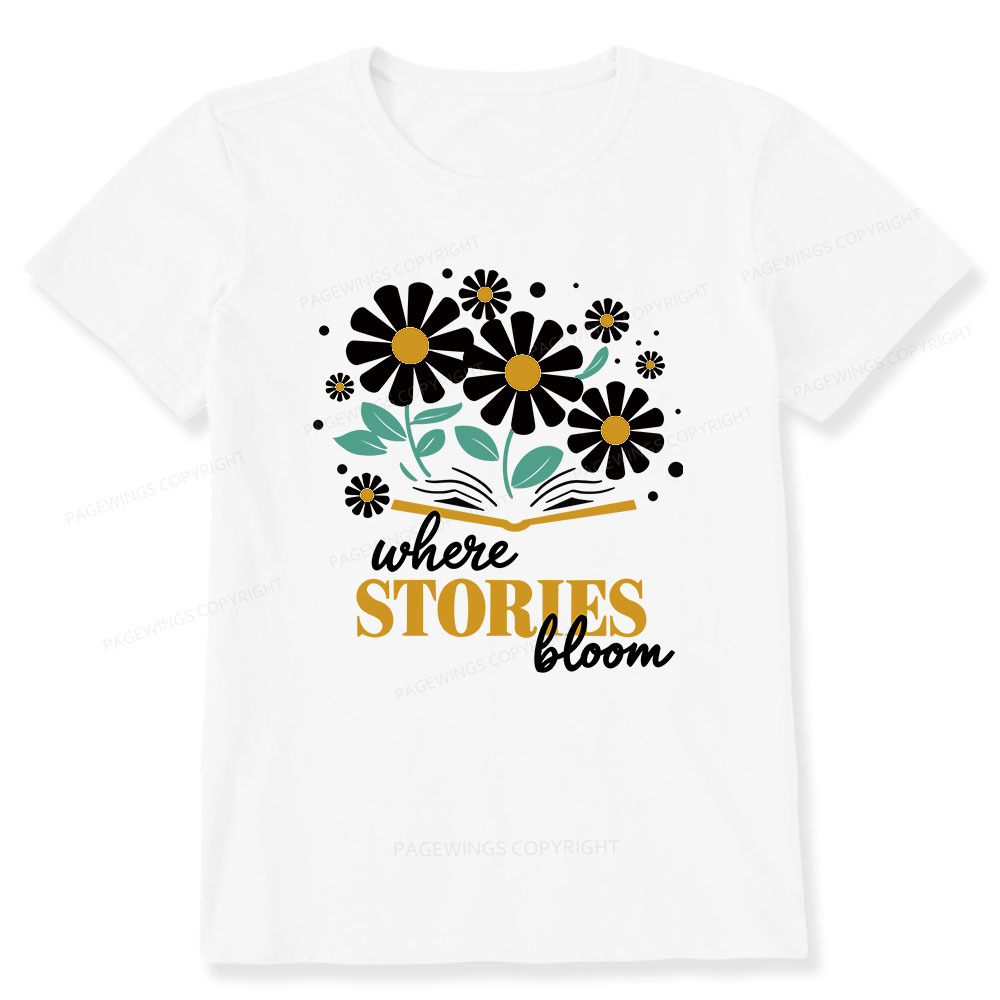 Pagewings Where Stories Bloom Unisex Tee Unisex Classic T-shirt