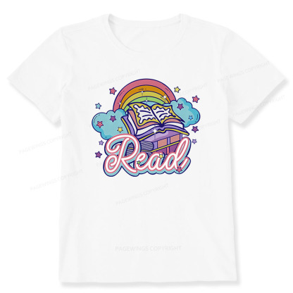 Pagewings Rainbow Book Lover Unisex Classic T-shirt