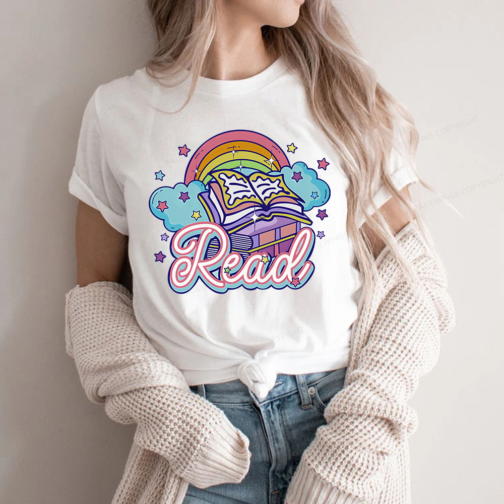 Pagewings Rainbow Book Lover Unisex Classic T-shirt